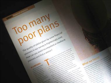 A photo of an article in a magazine, it’s heading reads - too many poor plans