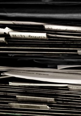 Photo of the inside of a filing cabinet