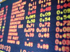 A close up photo of the electronic displays in the Australian Stock Exchange