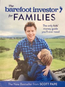 The front cover of the book The Barefoot Investor for Families