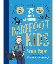 The front cover of the book The Barefoot Investor for Families